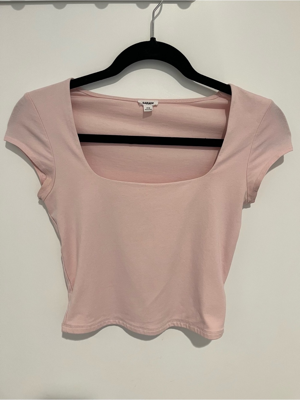 GARAGE Portia Square Neckline Tee Pink - Picture 2 of 7